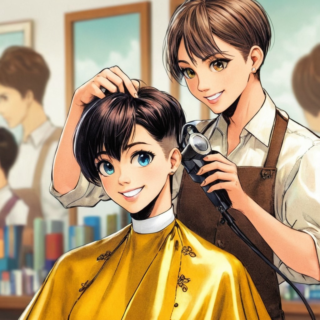 digitalart, barber, barbers, barbershop, buzz, buzzcut, buzzed, cape, clippers, haircut, haircutting, hairdresser, hairdressers, hairdressing, hairstyle, salon, scene, shave, shaved, shaving, stubble, barberchair, animehaircut, barberette