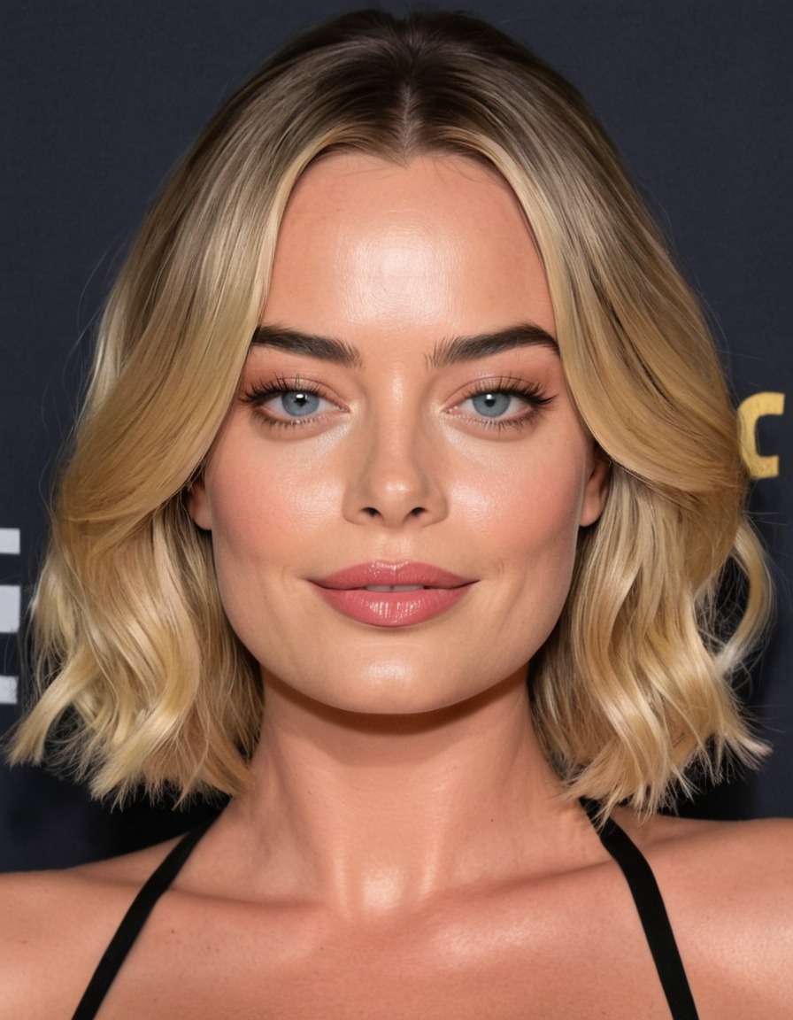 margot robbie, portrait, actress, painting, art, celebrity, beauty