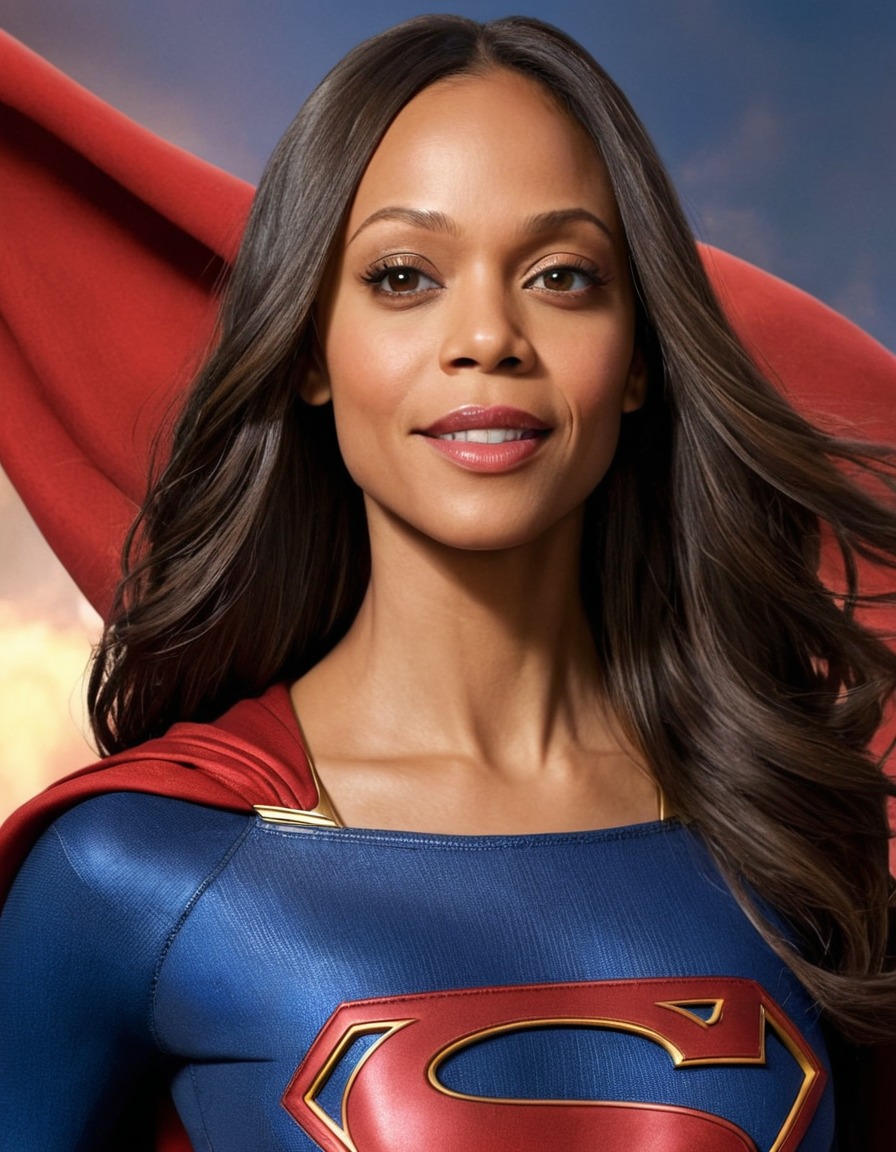 zoe saldana, supergirl, actress, superhero, hollywood, celebrity, performance