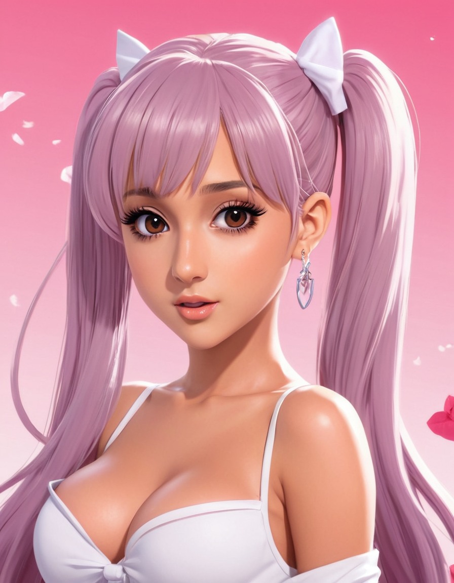 ariana grande, anime, popstar, musician, celebrity, crossover, fan art