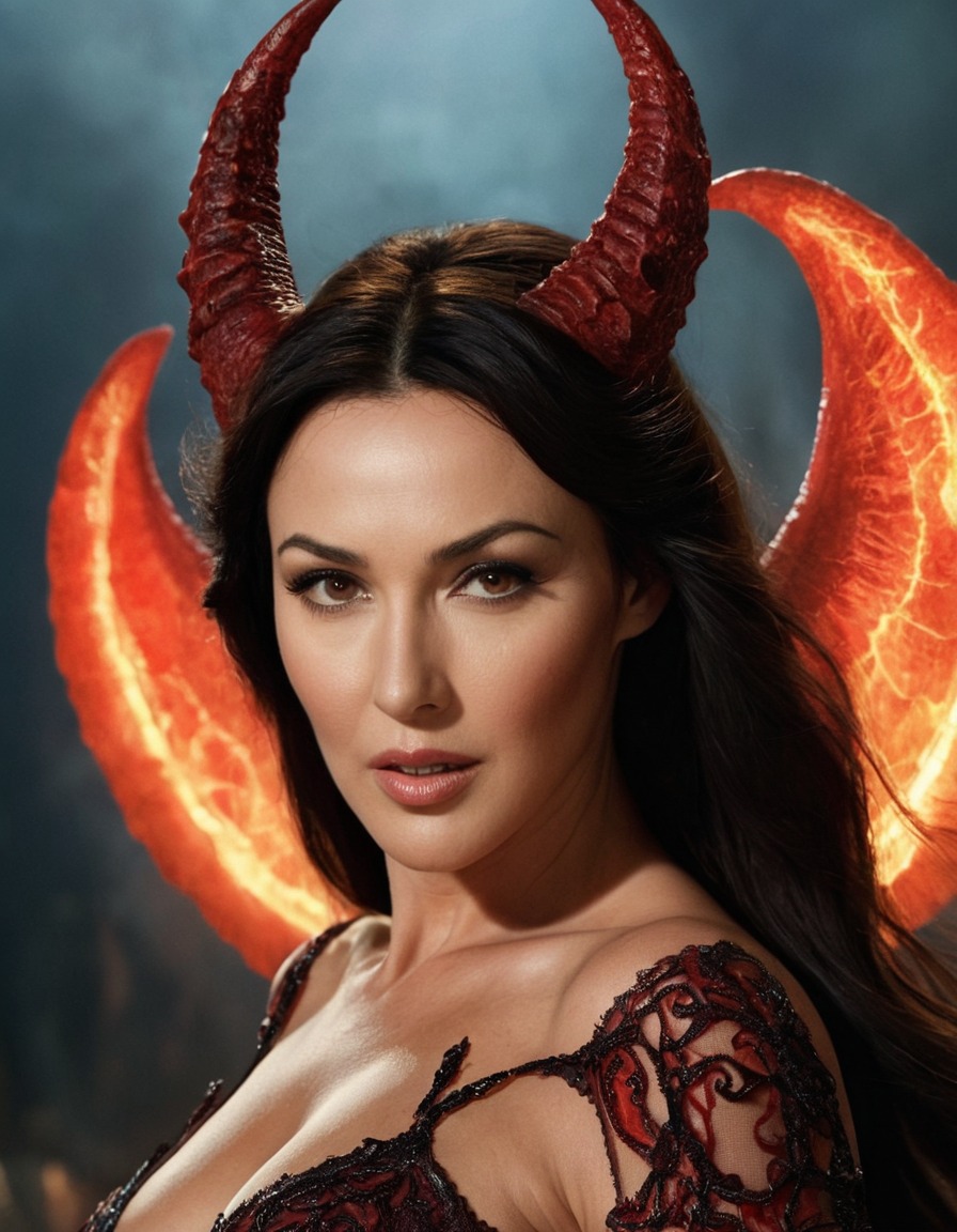 monica bellucci, actress, demon, fantasy, celebrity, supernatural, character