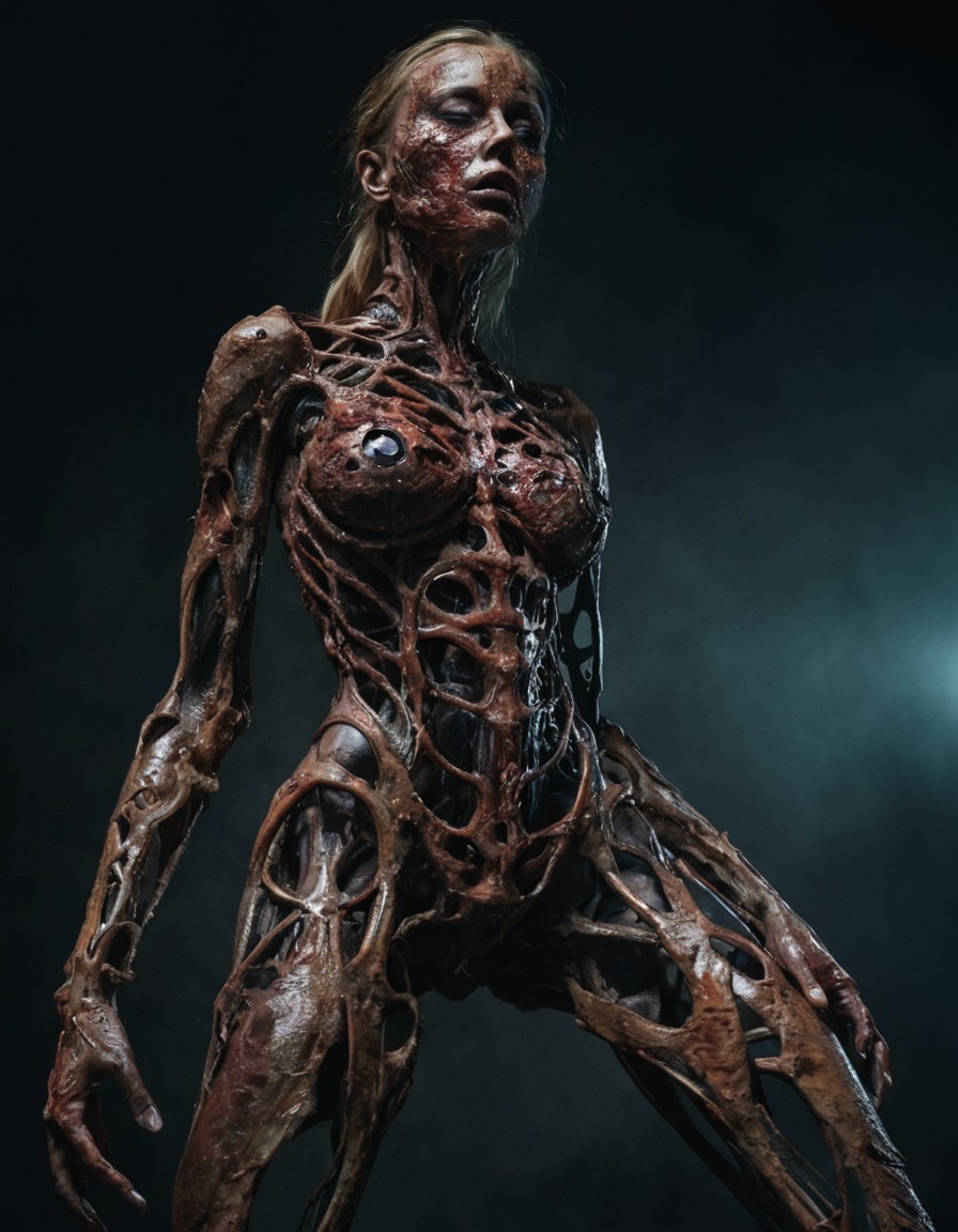 mutations, woman, female, exoskeleton, cybernetic enhancement, bioengineering, science fiction