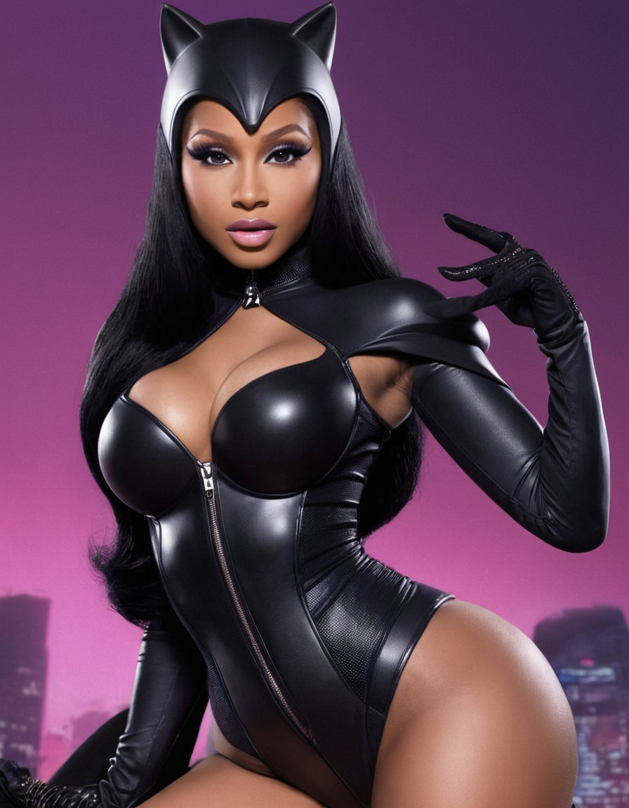 catwoman, nicki minaj, superhero, villain, dc comics, fashion, transformation