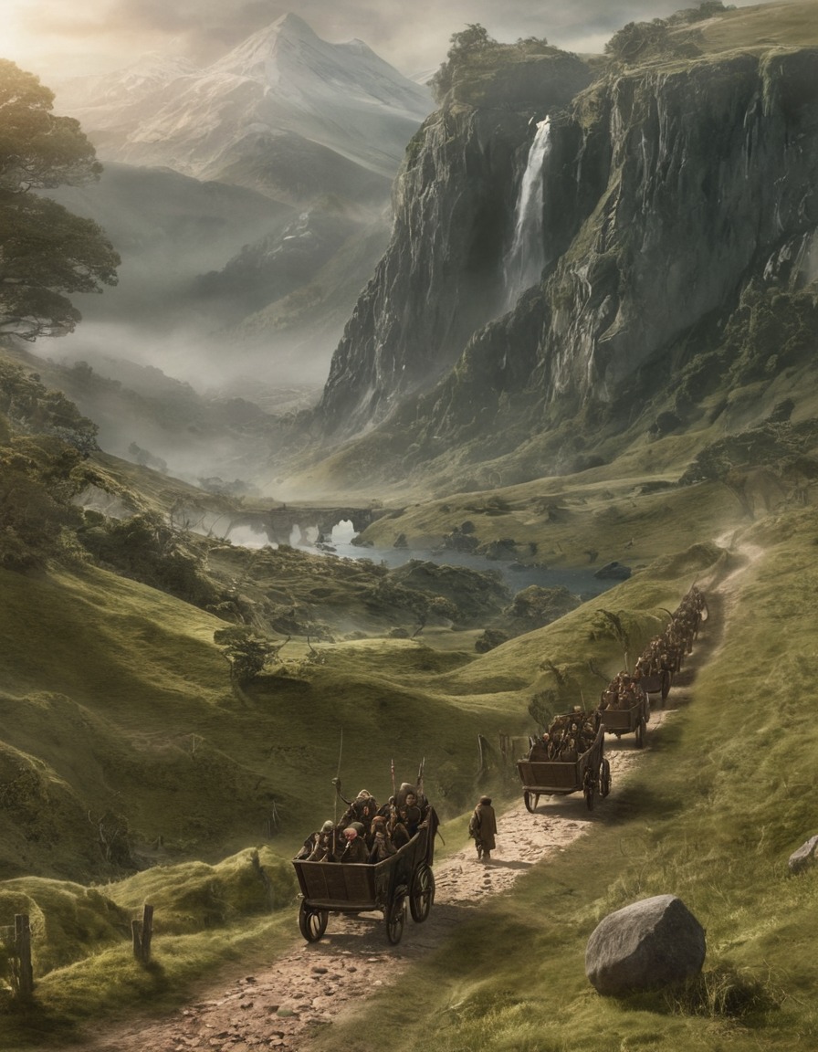 hobbits, shire, journey, adventure, fantasy, john tolkien, tolkien