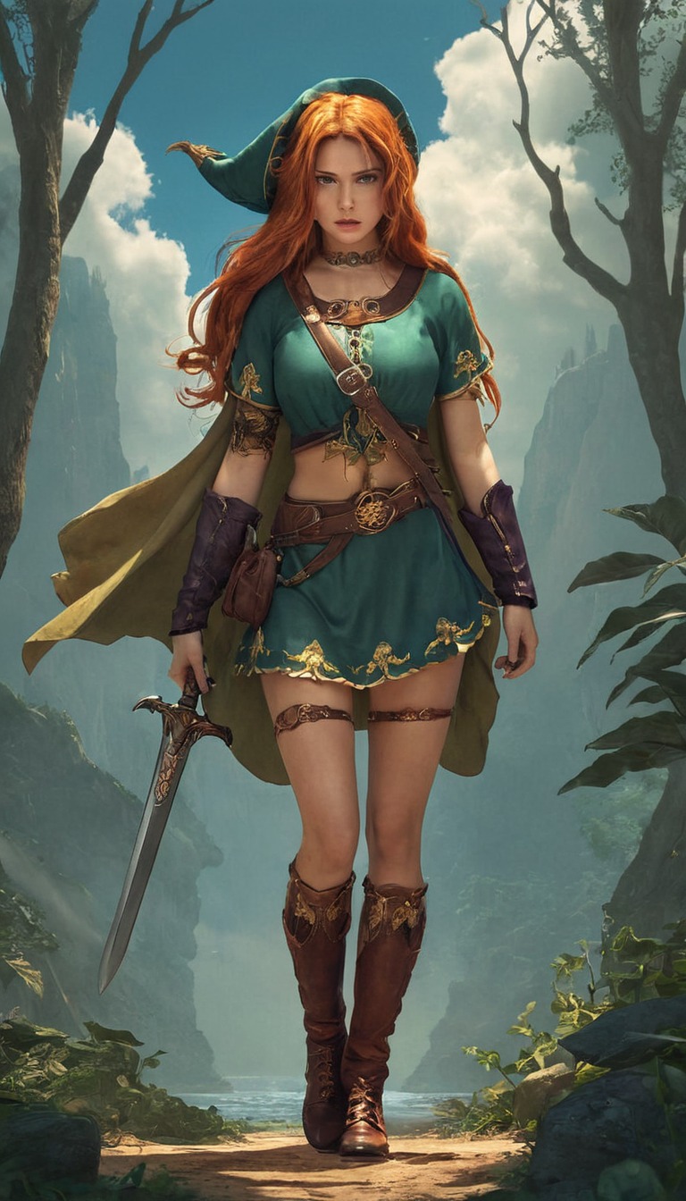 digitalart, fanart, videogamefanart, warrior, princess, nintendo, characterdesign, fantasyart, fantasycharacter, cartoon, anthroart, dailydeviation, hyrule, swords, warriorwomen, dailychallenges