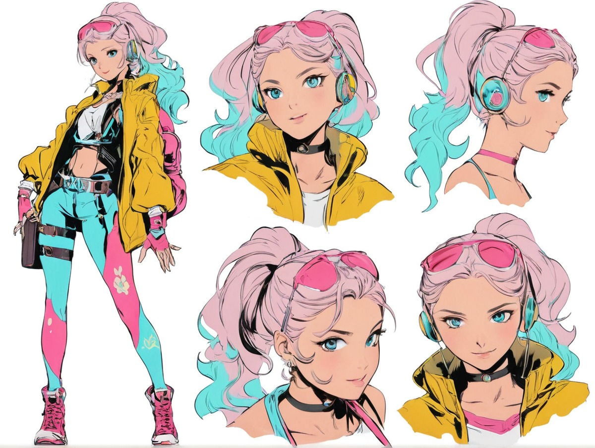 anime, characterdesign, videogamefanart, characterconcept, cyberpunk