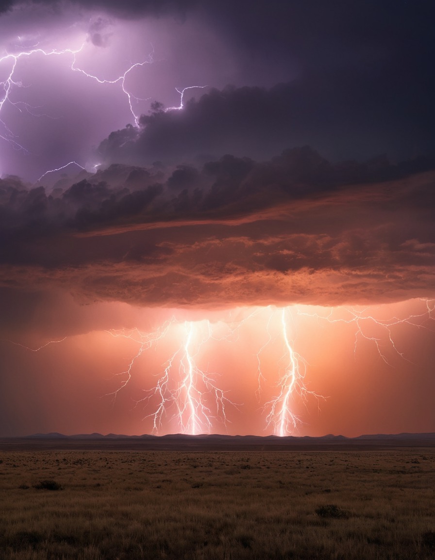 nature, landscape, storm, lightning