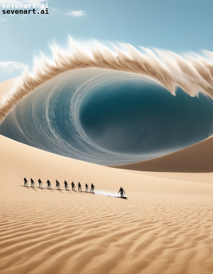 sand dune, wave, surfing, extreme sports, adventure, dune