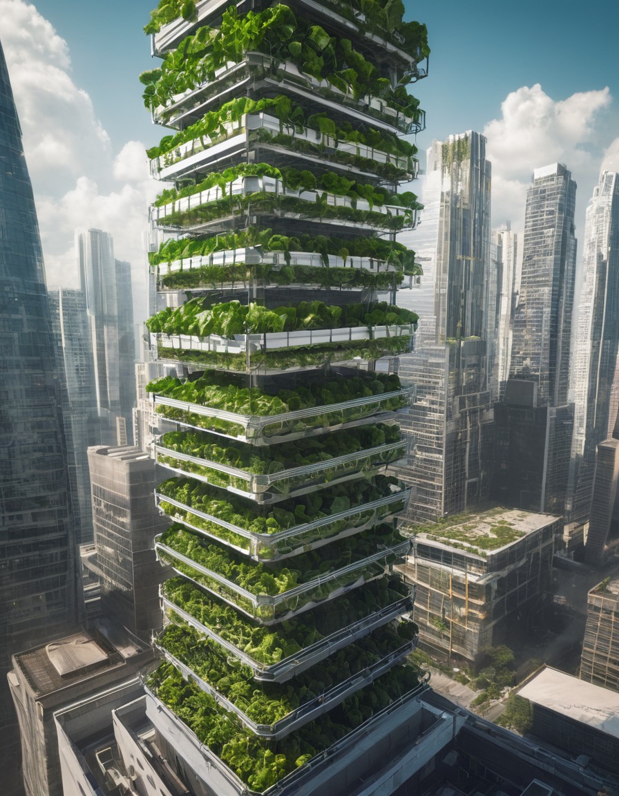 urban farming, vertical agriculture, sustainable design, futuristic technology, indoor farming, technology