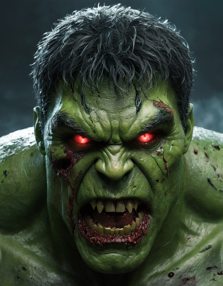 hulk, zombie, horror, marvel comics, marvel