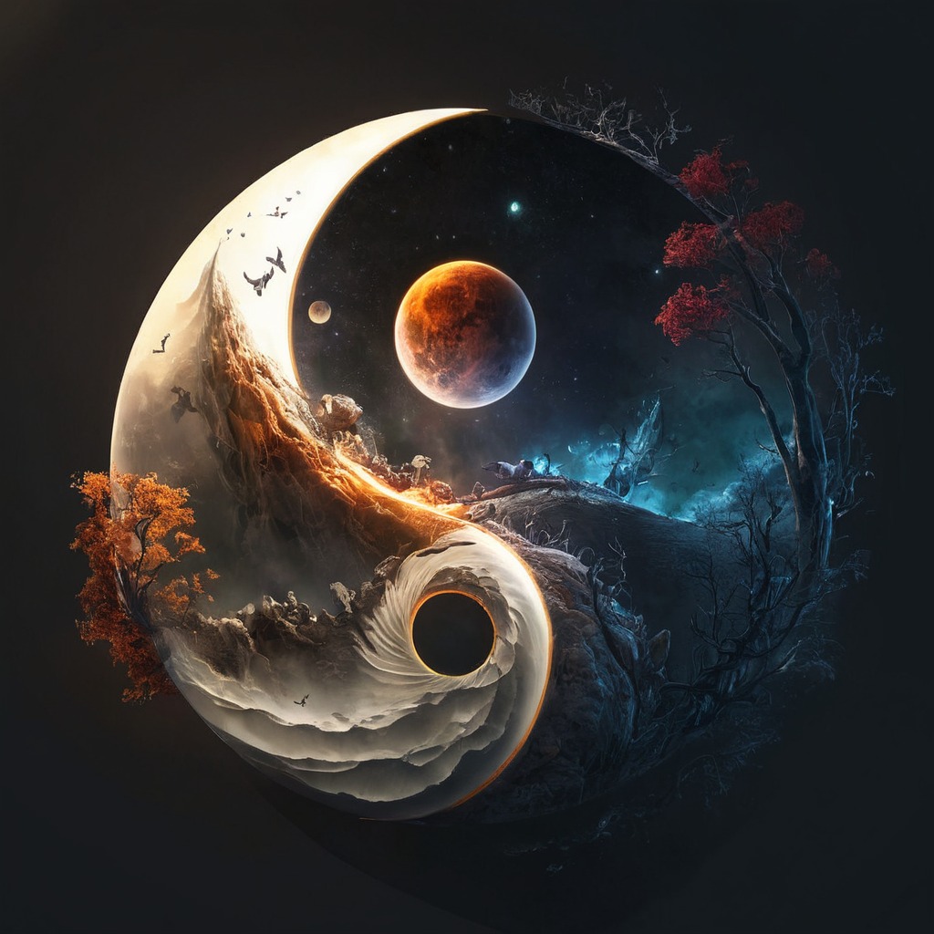 abstractart, yinyang, ai_generated, midjourney