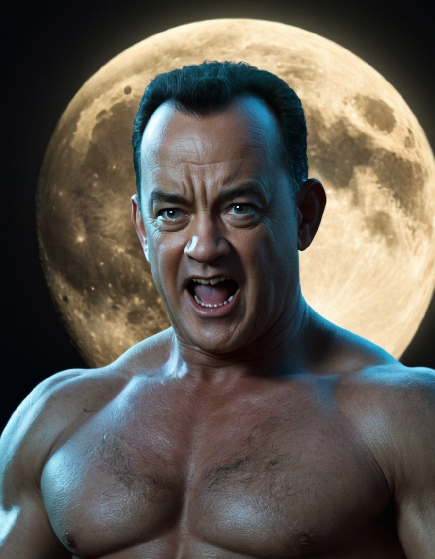 tom hanks, transformation, creature, full moon