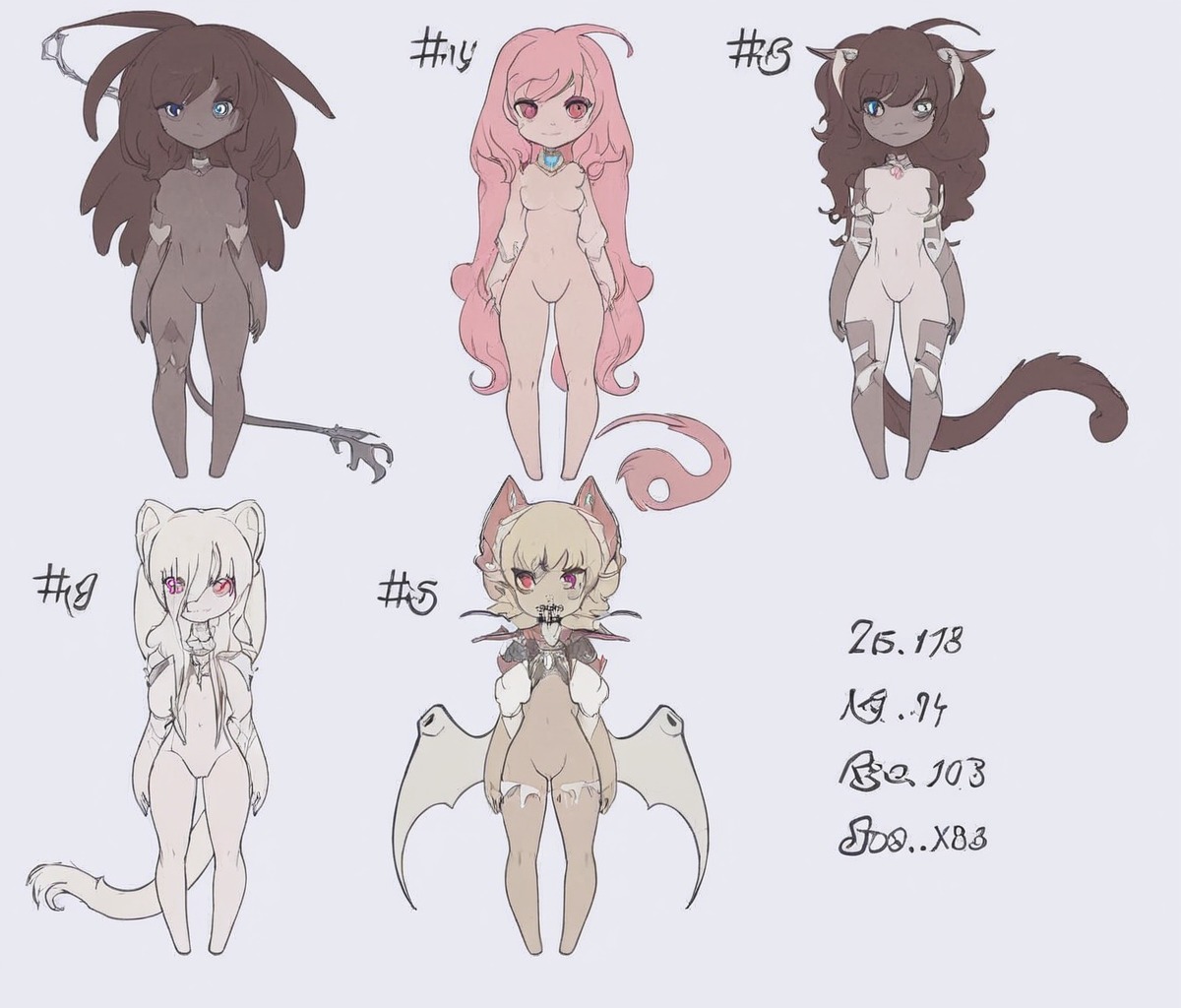 sale, humanoid, angel, characterdesign, digitalart, adoptableauction, adoptablesopen, adoptable, antro, bat, cow, furryanthro, lion, tiger, furrycharacter, commissionsopen, setpriceadoptables