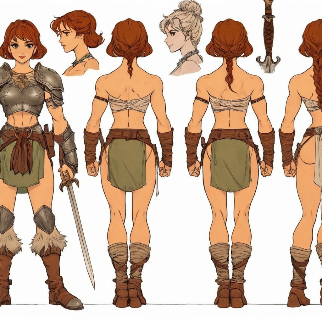 anime, characterdesign, warrior, referencesheet, rpg, fighter, digitalart, animegirl, conceptart, characterconcept, originalcharacter, fantasycharacter, warriorwoman