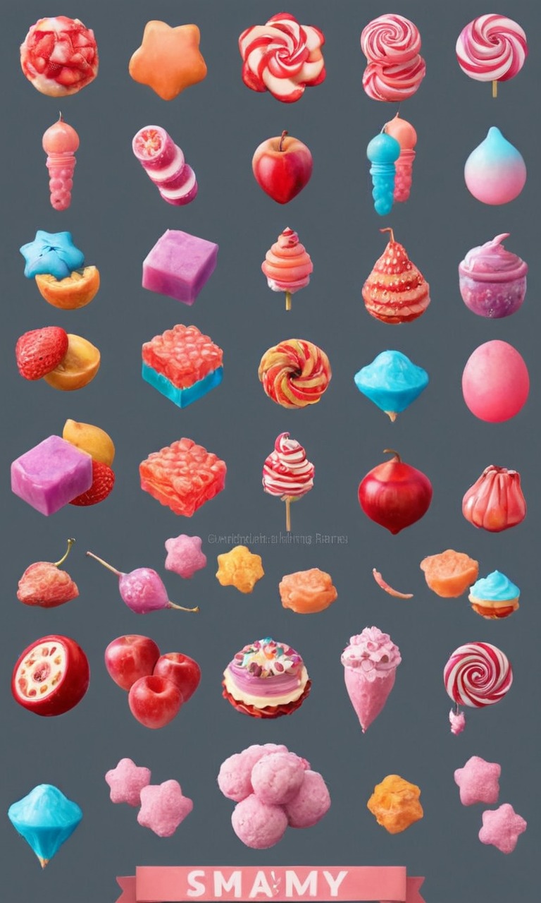 candy, pixelated, sweets, wallpaper