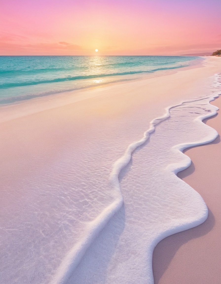 beach, sunset, serene, secluded, nature