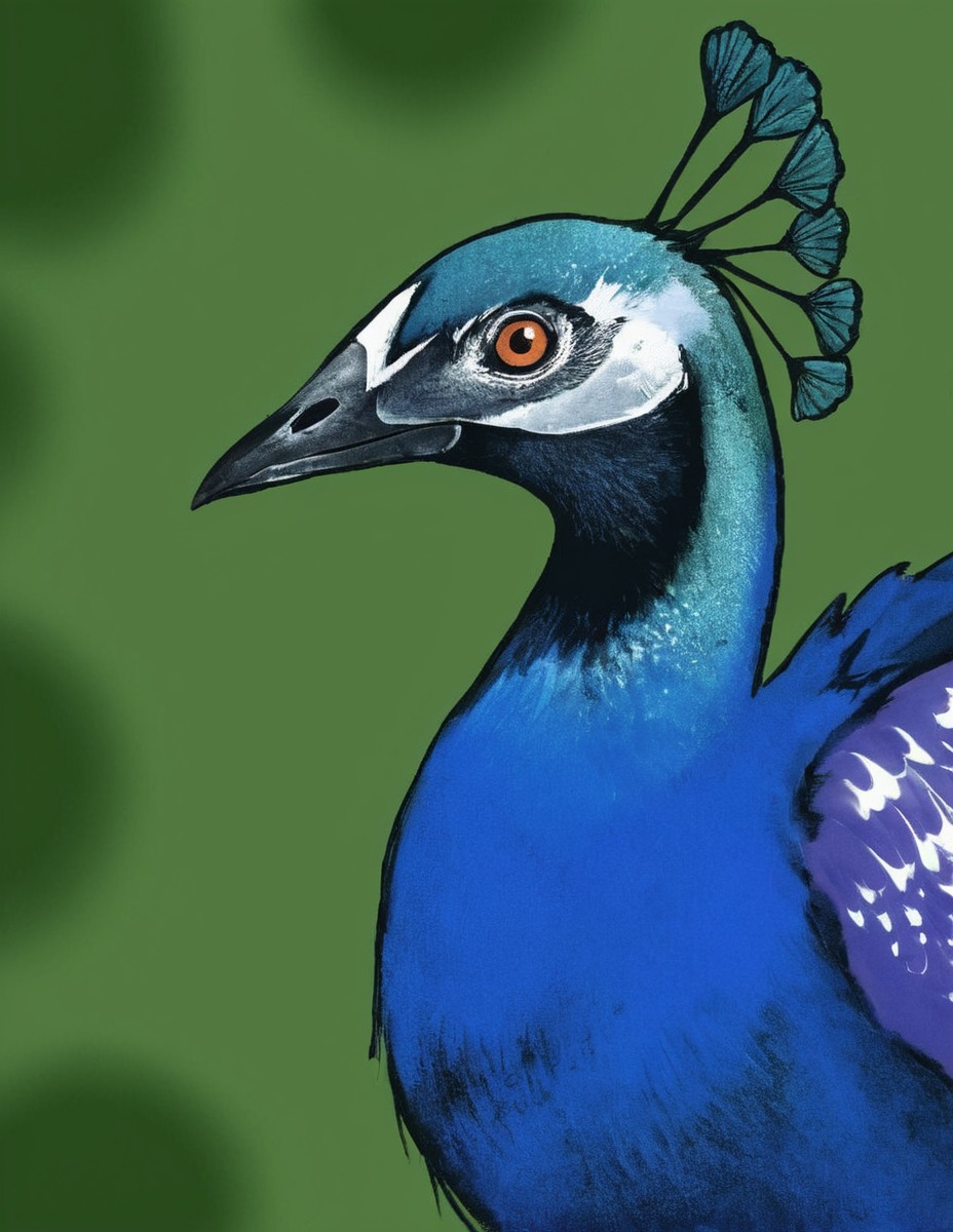 digitalpainting, animal, bird, digitalart, badge, digital, peacock, practice, practicedrawing, peacocktutorial