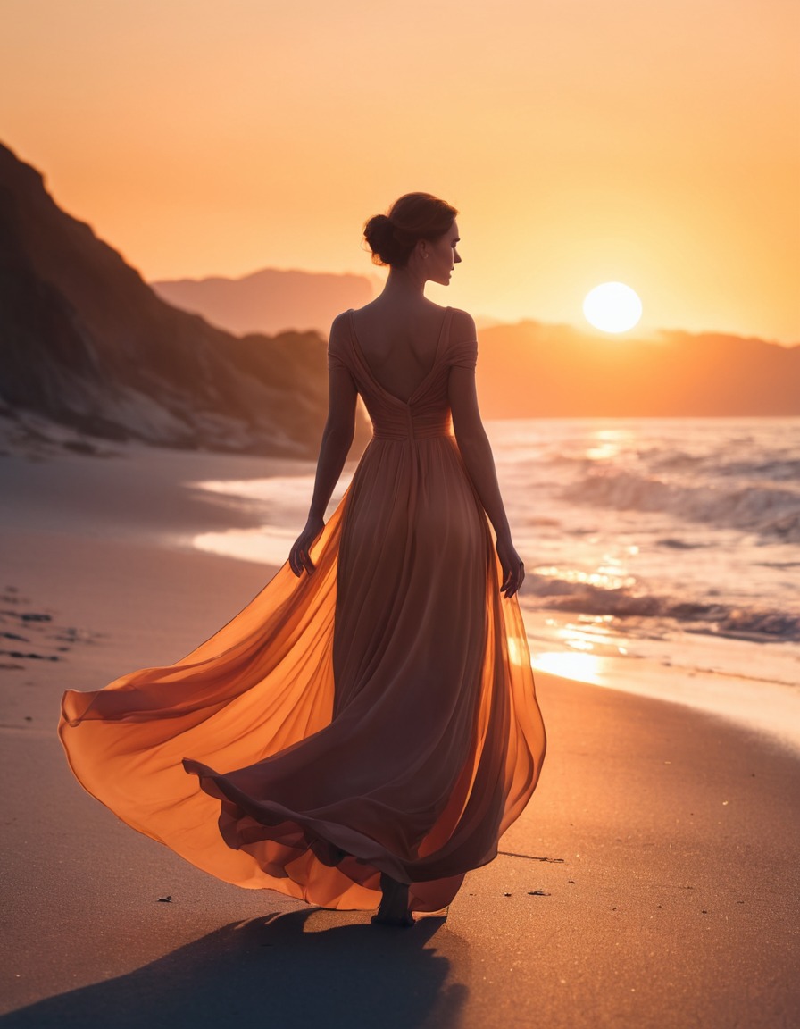 nature, beauty, sunset, empowerment, elegance, woman