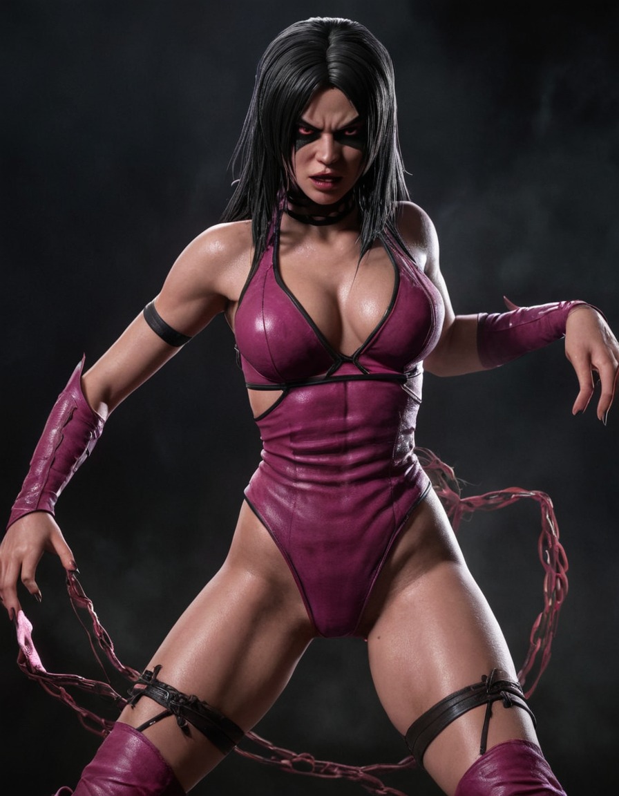 mortal kombat, mileena, fighting game, video game character, interactive entertainment, gaming franchise, combat moves