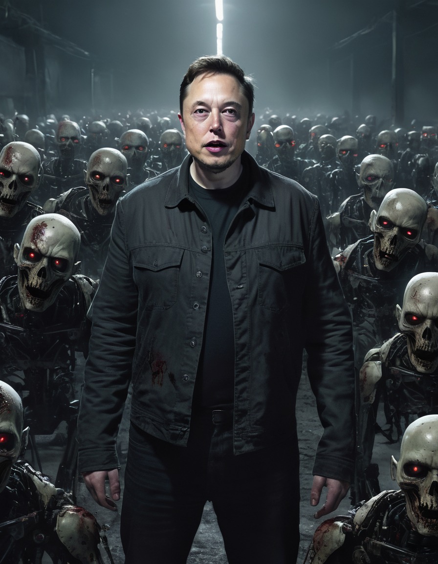 elon musk, zombie, undead robots, science fiction, technology, leadership, celebrities