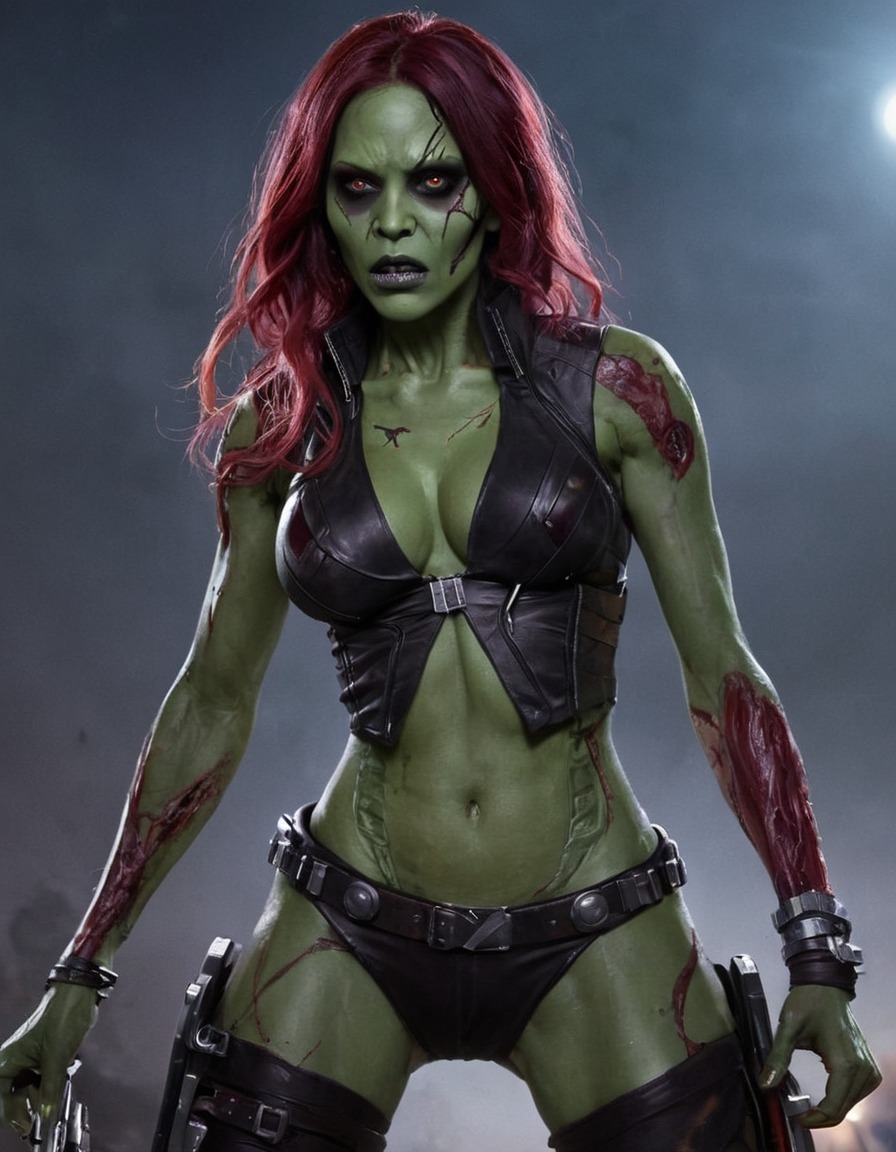 zombie, gamora, guardians of the galaxy, marvel, undead, horror, science fiction