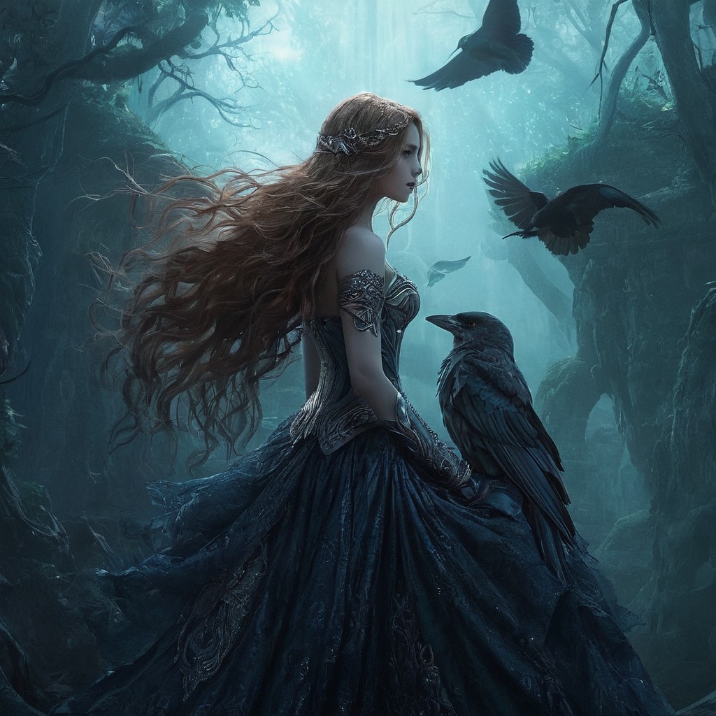 digitalart, dress, darkfairytales