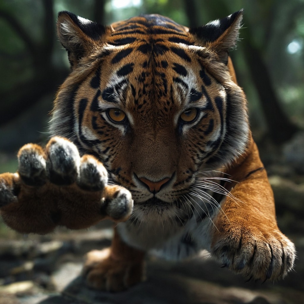 animal, jungle, tiger, digitalart, wildlife, pawsandclaws, dailychallenge