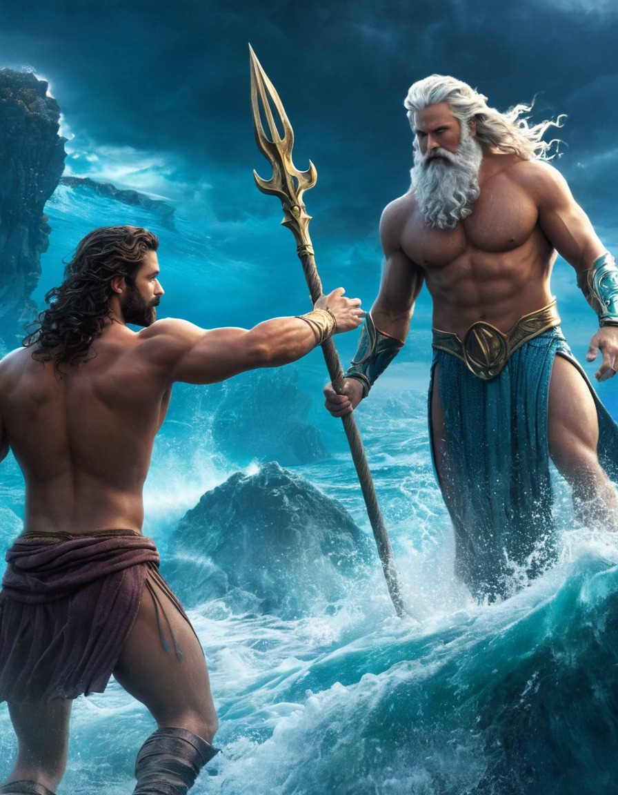 poseidon, greek mythology, god, epic, sea, mythical, divine