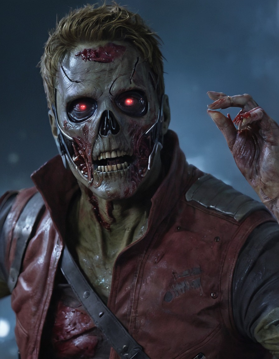 star-lord, zombie, flesh-eating, galaxy, sci-fi, horror, marvel