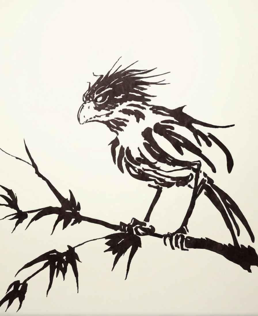 animal, artist, artwork, bird, blackandwhite, branch, brush, brushpen, doodle, drawign, illust, ink, inkart, inkdrawing, monochrome, painting, traditional, tree, art, doodledrawing, drawingillustration, drawingpainting, illustration, paintingdrawing, traditionalart, traditionaldrawing, illustrationdrawing