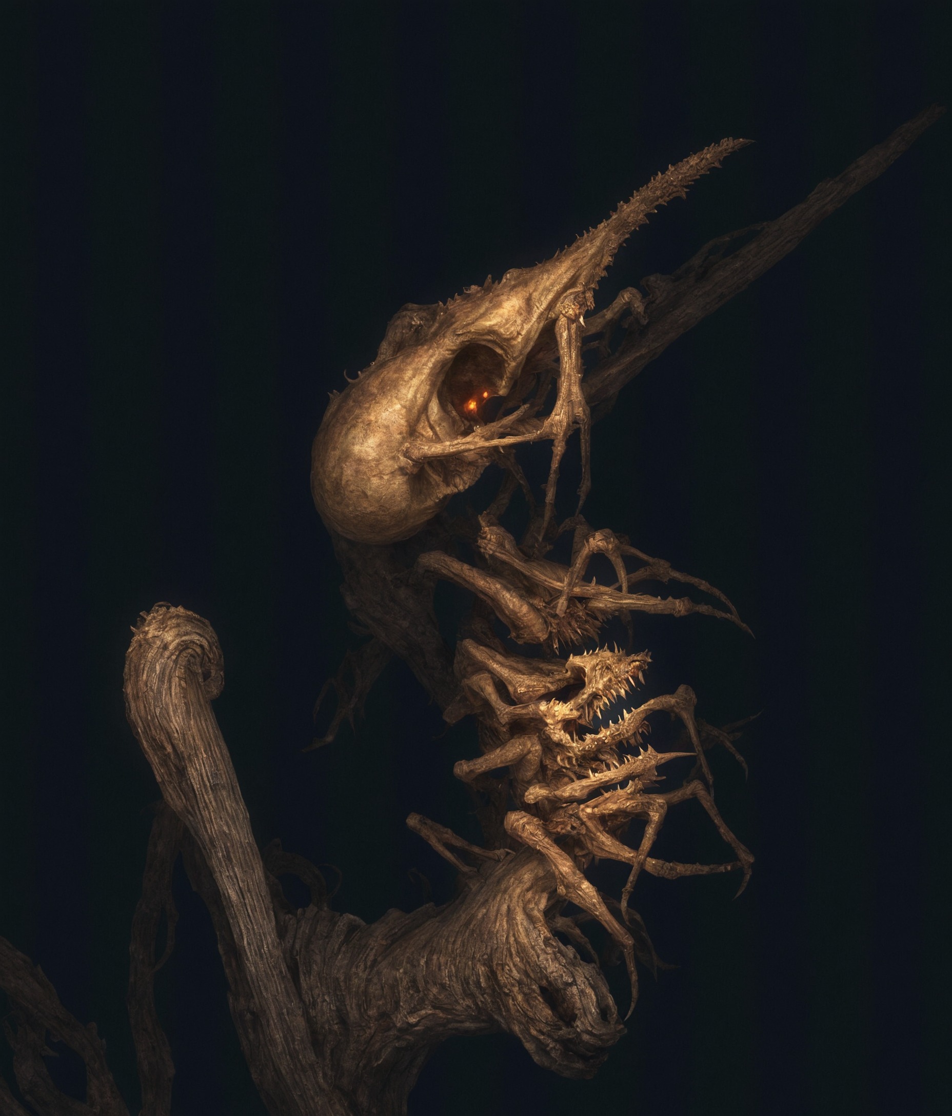 art, illustration, digital art, dark art, horror, fantasy, surreal, macabre, creature design