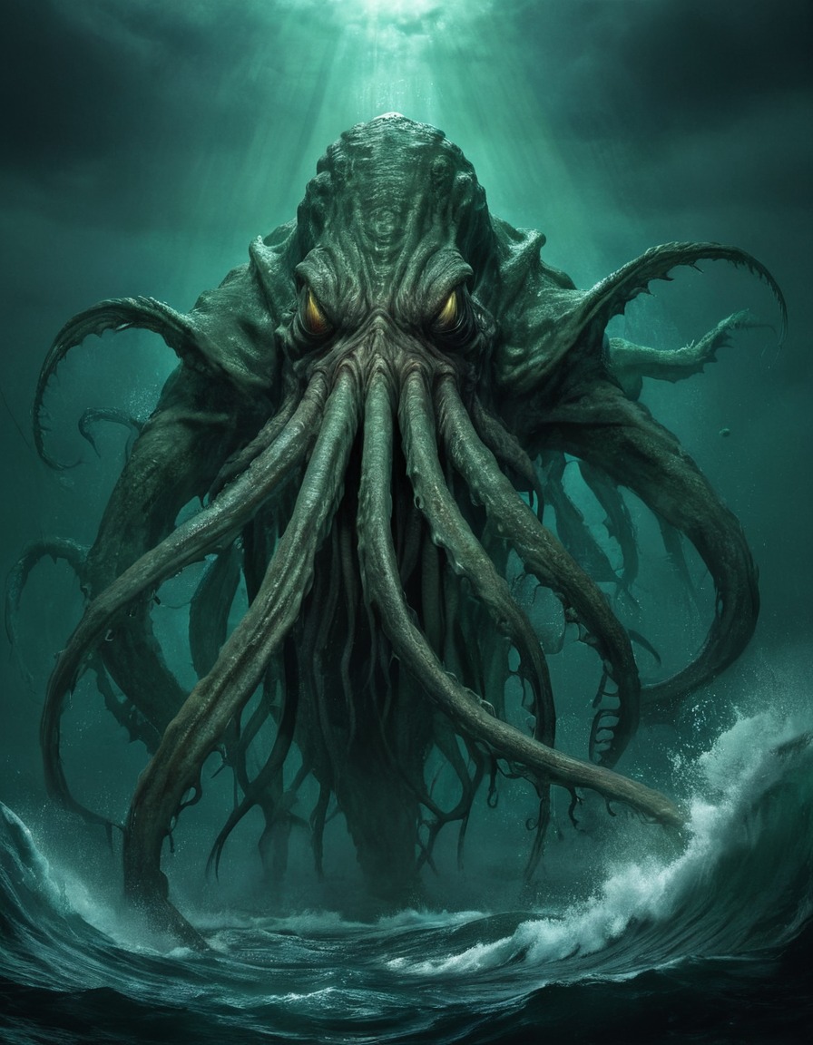 cthulhu, epic, horror, sea monster, mythical being, eldritch, great old one