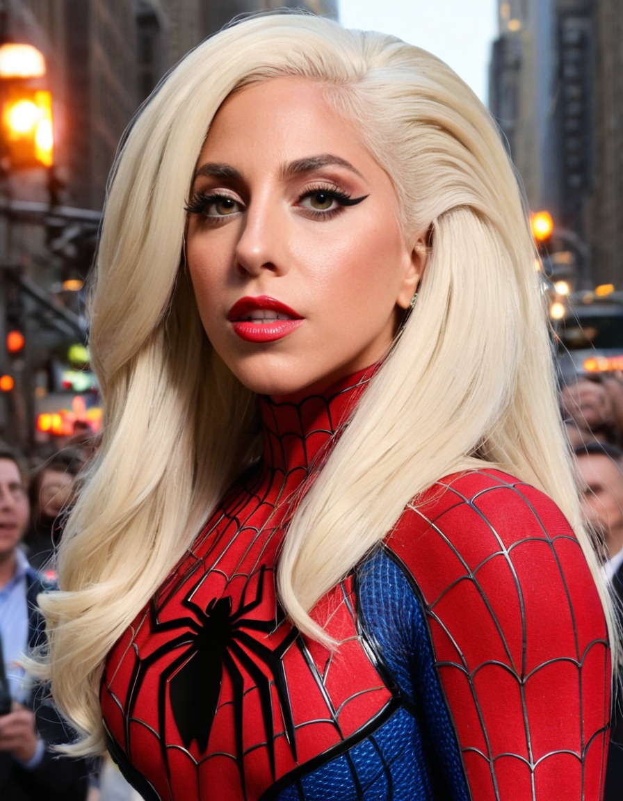 lady gaga, spiderman, superhero, musician, entertainer