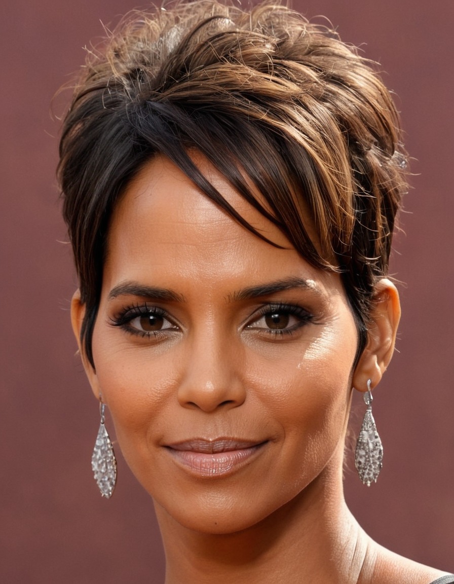 halle berry, actress, portraits, celebrity, hollywood, art, painting