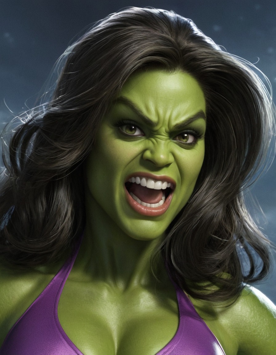 funny, caricature, she-hulk, comedy