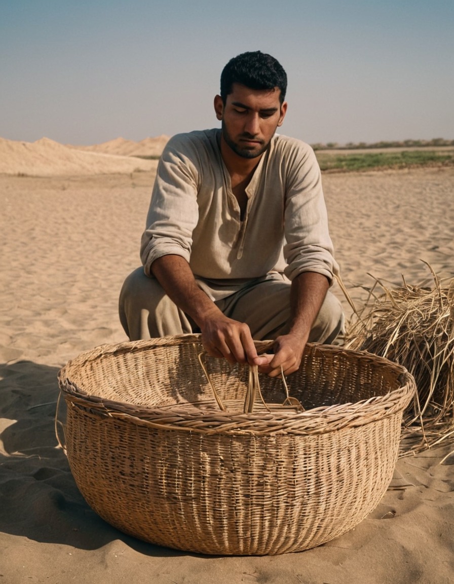 ancient egypt, fishing, reed basket, trap, 1500 bc, ancient civilization, daily life