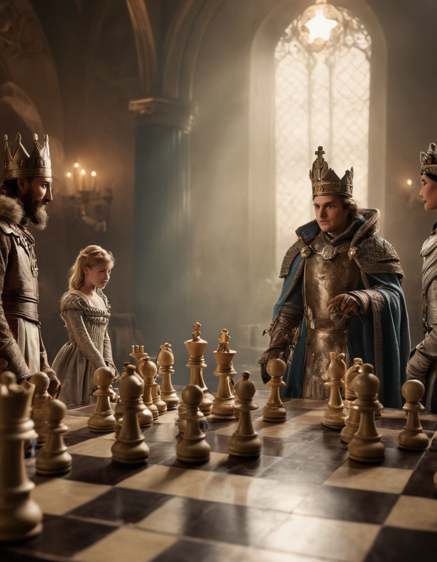 live action, chess game, human chess pieces, strategy game, event entertainment, interactive performance