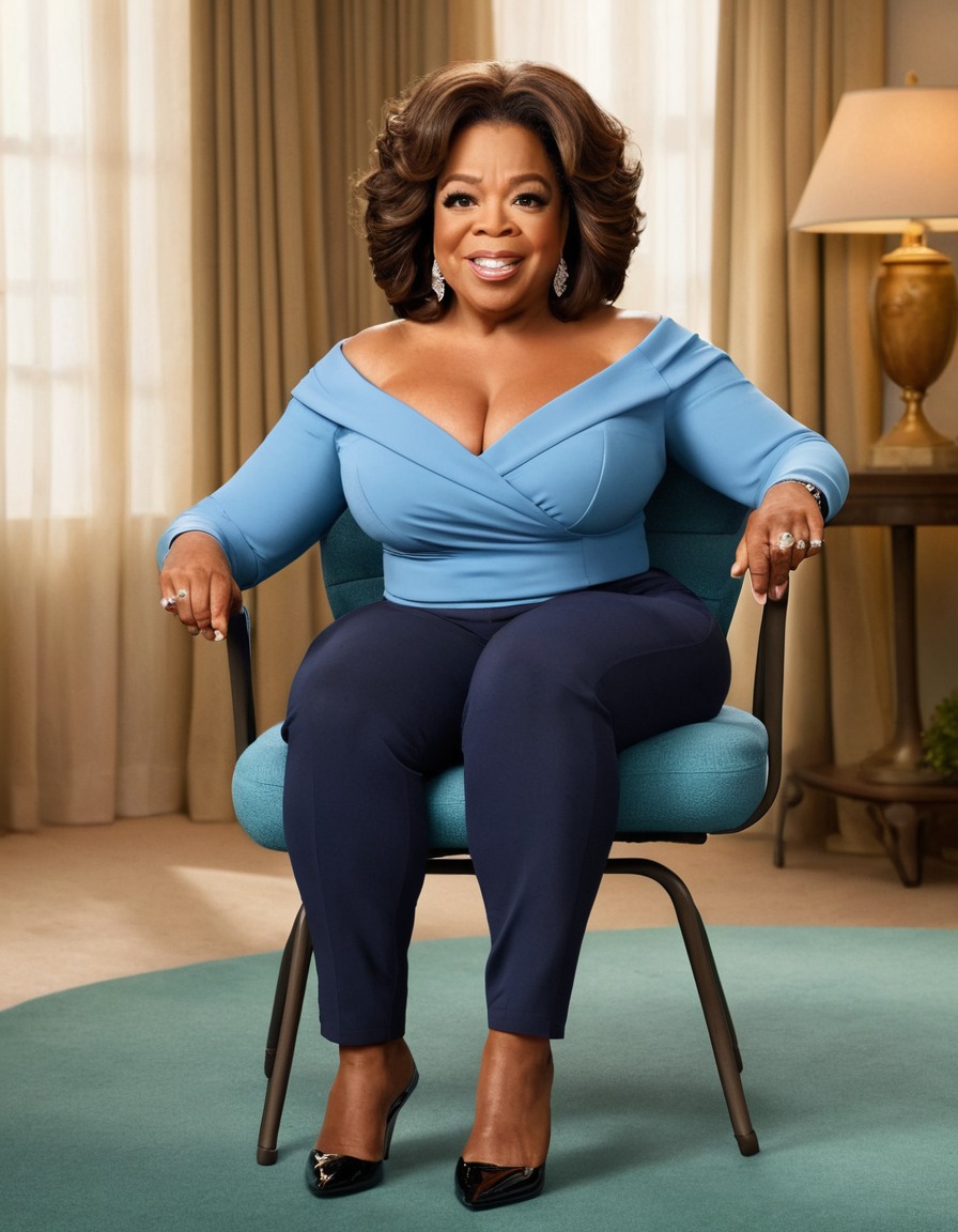 oprah winfrey, comical moment, struggle, chair, humor, fat