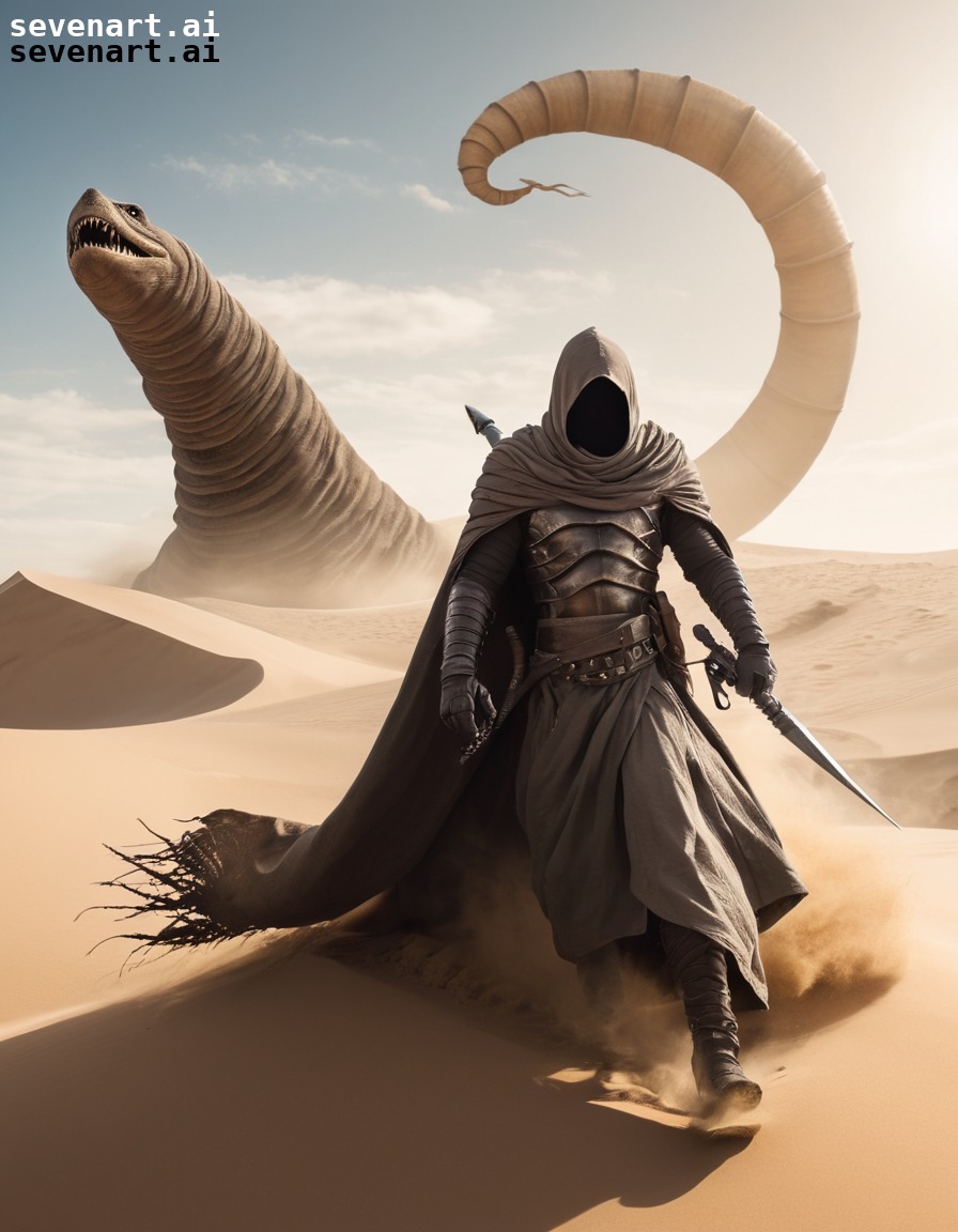 fremen, sandworm, warrior, desert, adventure, dune