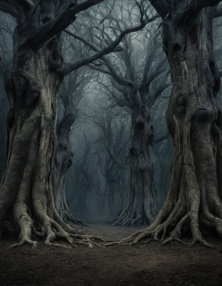 mystical, ancient trees, secrets, nature, whispering, grove, magical