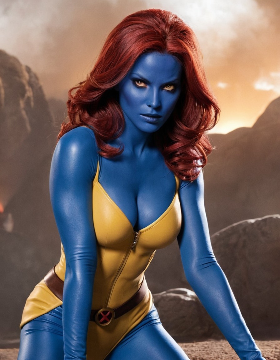 superhero, mystique, defeated, x-men