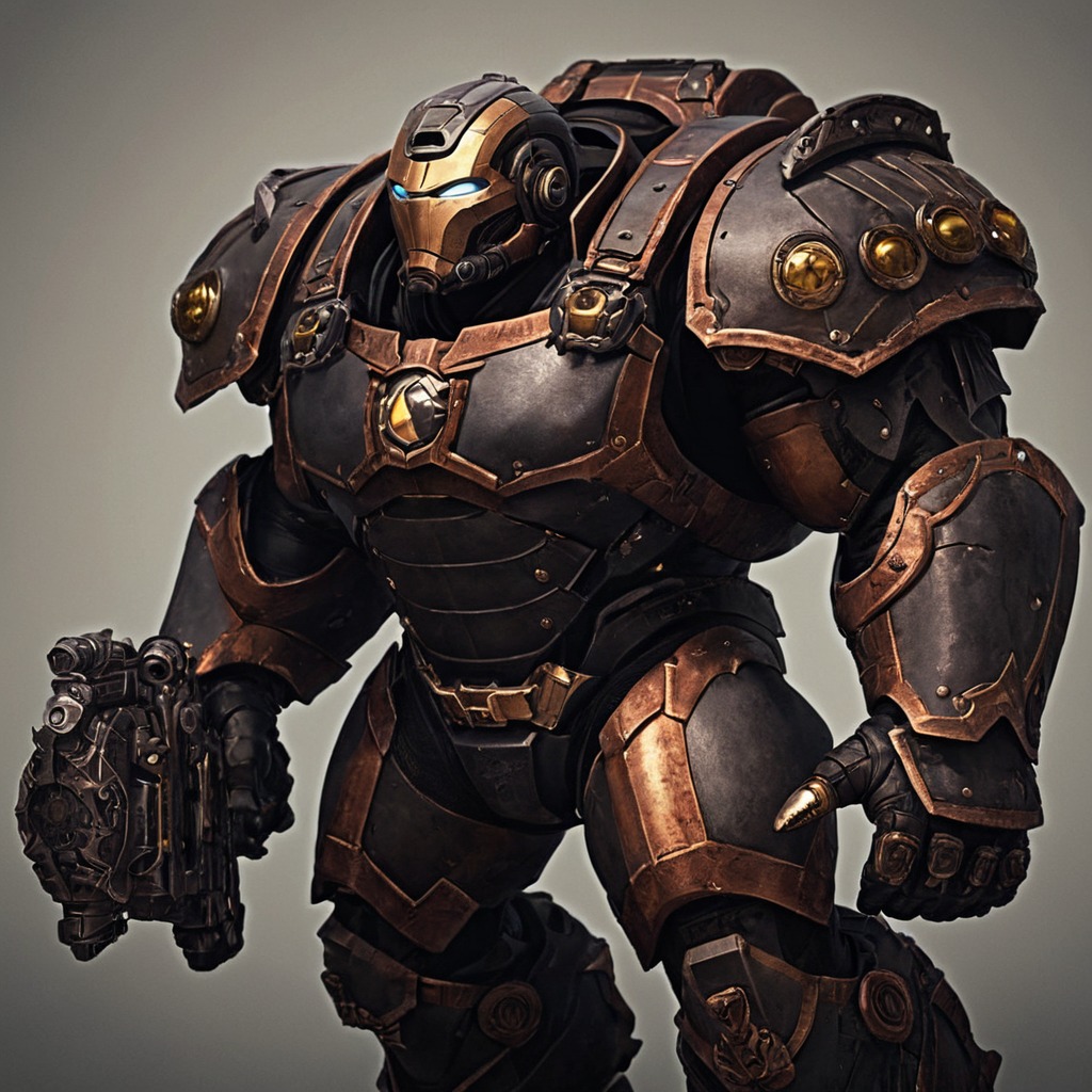 characterdesign, armored, dreamup, warhammer, ironmanavengers, ai_art