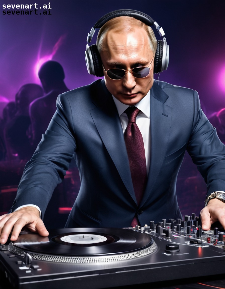 vladimir putin, dj, nightclub, music, entertainment, putin, russia, russian president