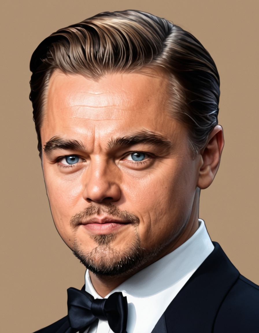 leonardo dicaprio, portrait, painting, actor, art, celebrity