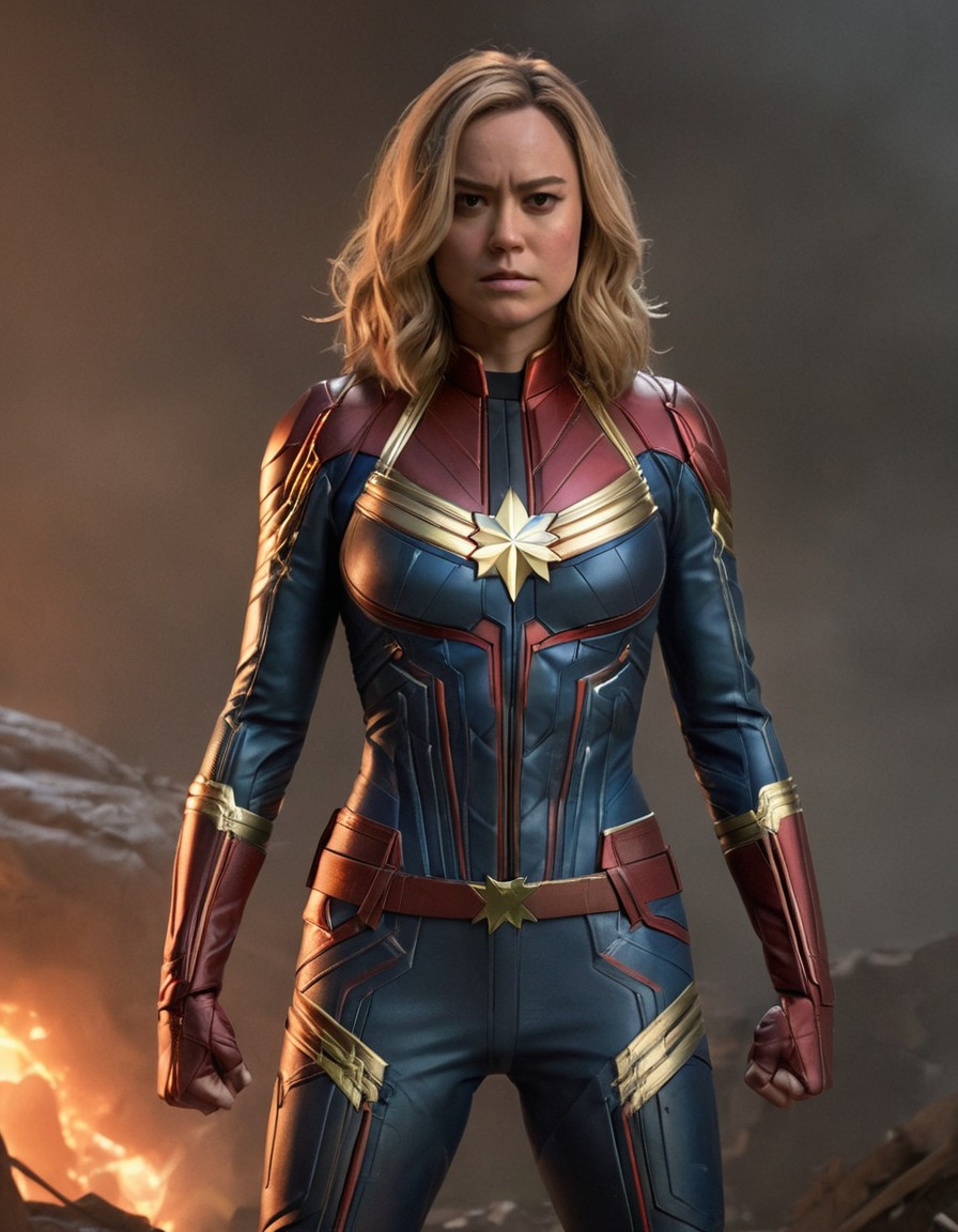 captain marvel, superhero, strength, resilience, ripped clothes