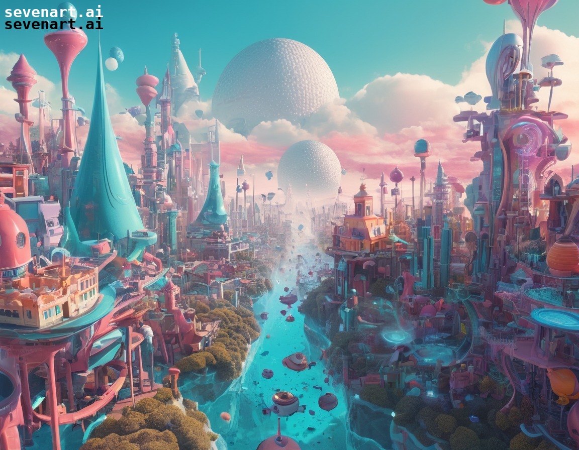 surreal, virtual reality, artificial intelligence, abstract, futuristic, ai world