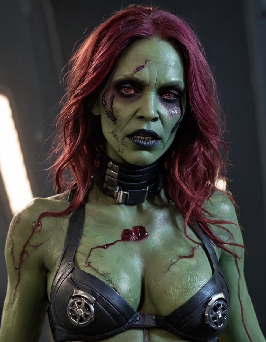 zombie, gamora, guardians of the galaxy, undead, marvel, comic book character, horror