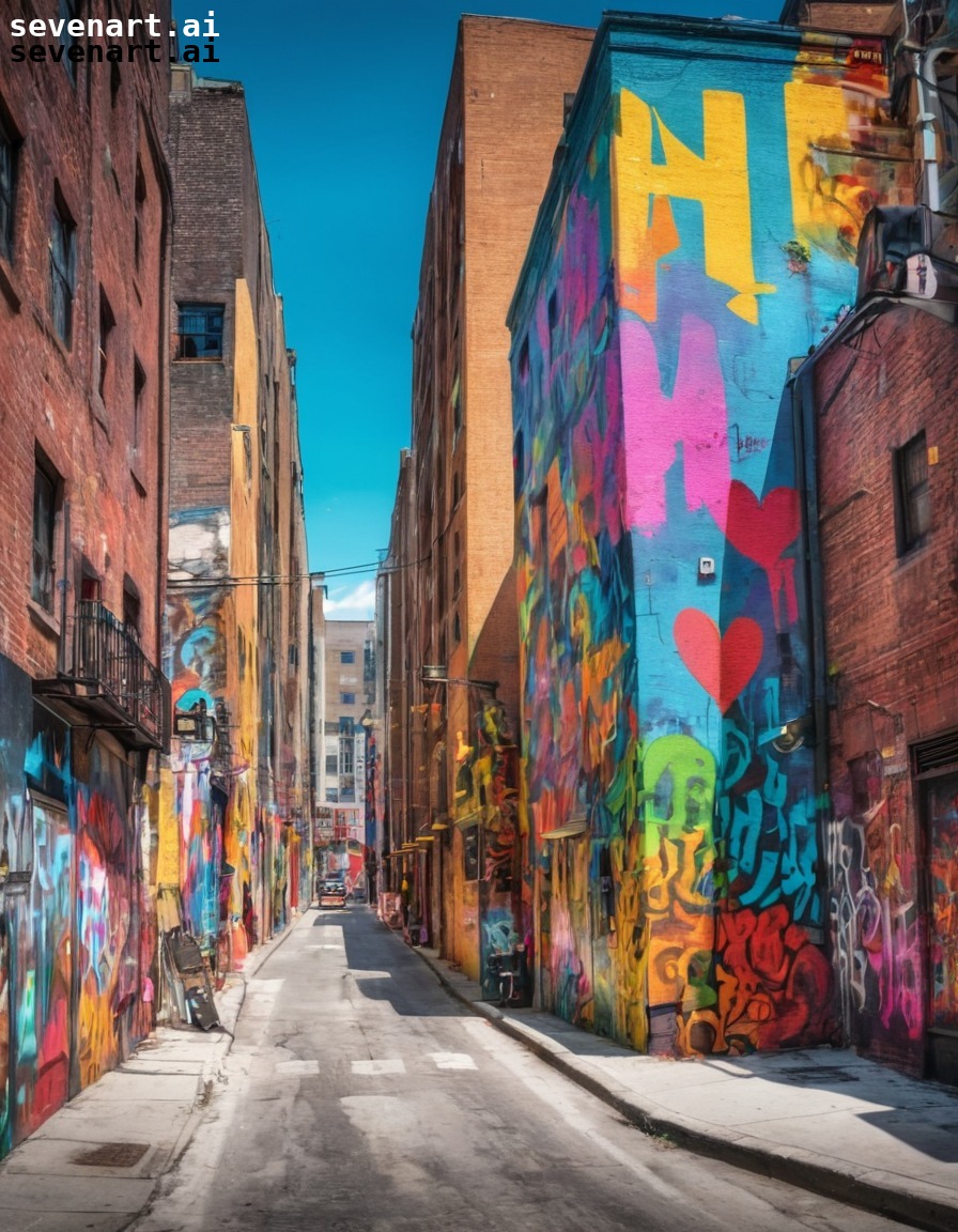 street art, mural, cityscape, urban art, alleyway, modern city, city