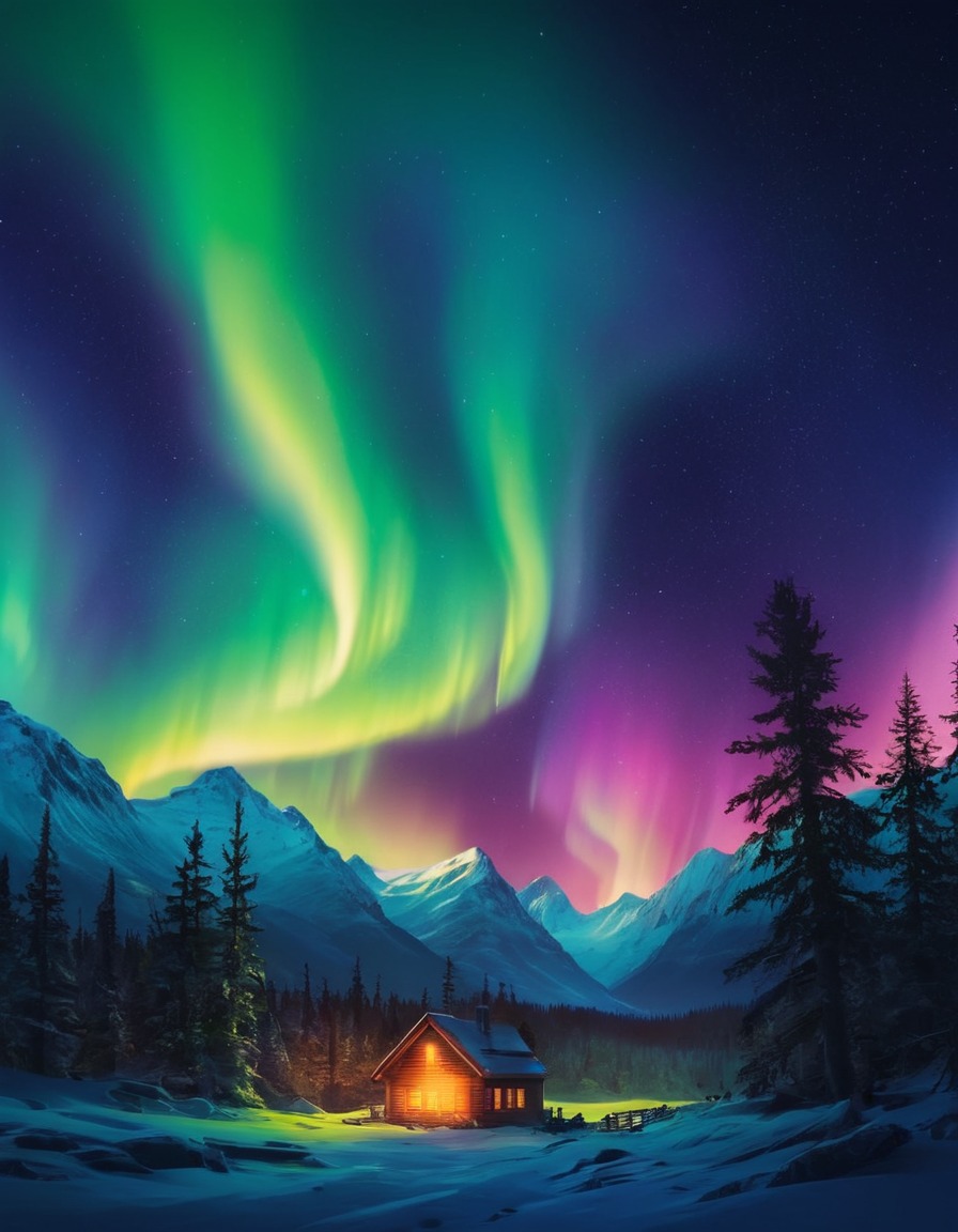 nature, aurora borealis, night sky, northern lights, astronomy