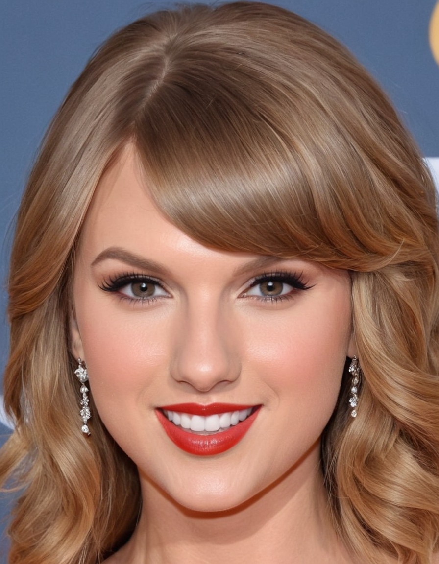 taylor swift, celebrity, big nose, smile, forehead, eyes, fun